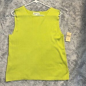 NWT Coldwater Creek, Light Green, Sweater Knit Shell, Tank Top!